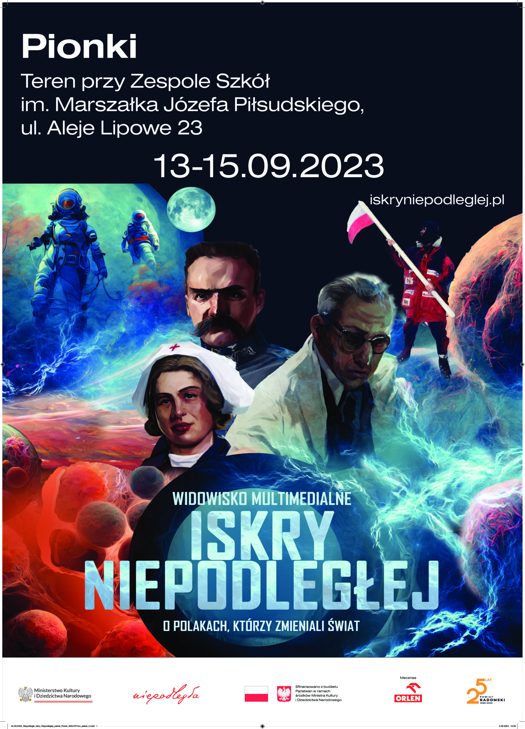 05.09.2023_Niepodlegla_Iskry_Niepodleglej_plakat_Pionki_500x707mm_plakat_2